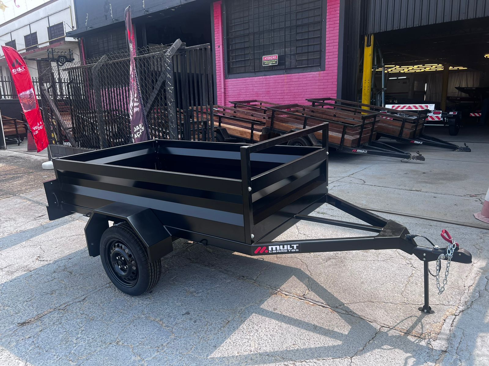 Carretinha Fazendinha Carga Chapa Aço